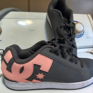 DC Women's Sneakers in Gray and Pink